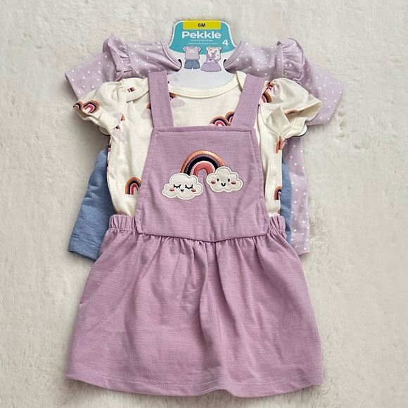 Pekkle Baby 4-piece Overall Set, size 6m - Picture 8 of 9